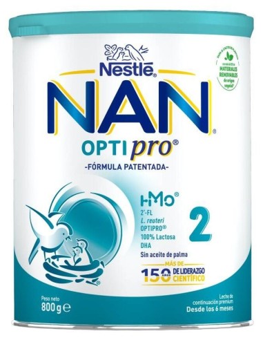 Nan Optipro 2 Leche En Polvo, 800 G