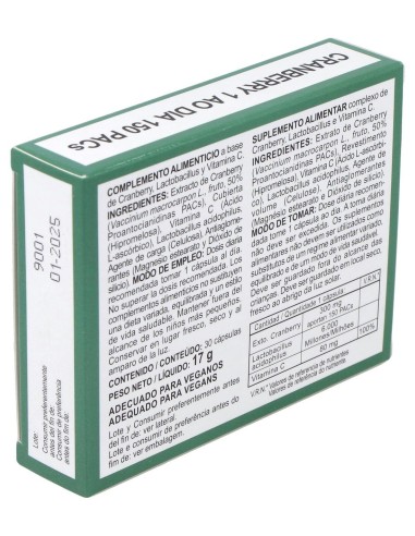 Cranberry 1 Al Dia 150Pacs 30Cap.