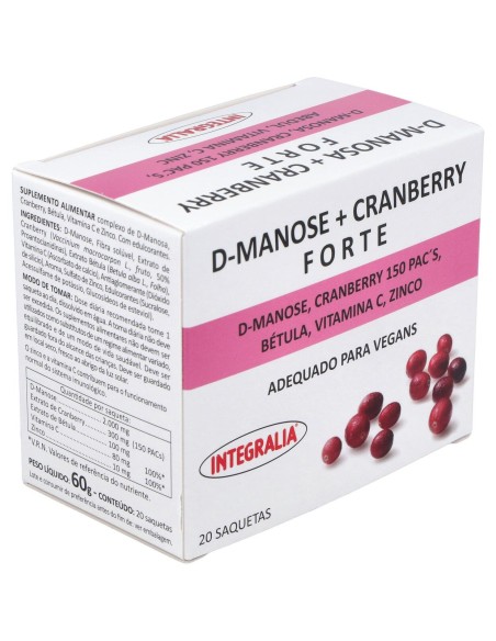 Integralia D-Manosa+Cranberry Forte Abedul Vit C Zinc 20 Sobres