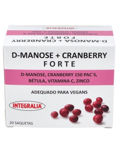 Integralia D-Manosa+Cranberry Forte Abedul Vit C Zinc 20 Sobres