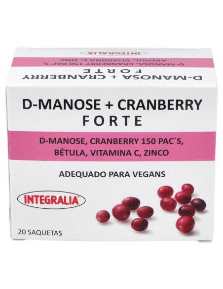 Integralia D-Manosa+Cranberry Forte Abedul Vit C Zinc 20 Sobres