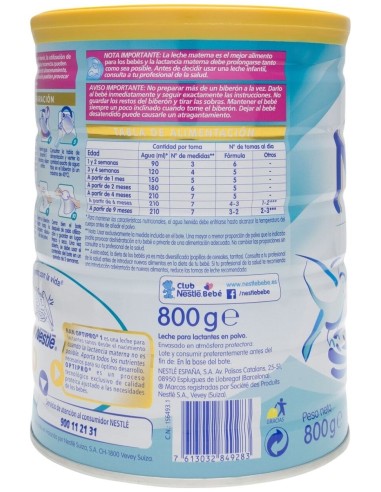 Nan Optipro 1 Leche En Polvo, 800 G