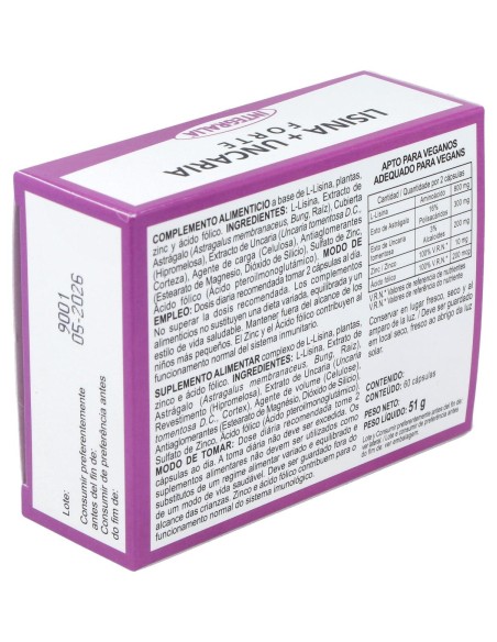 Integralia Lisina + Uncaria Forte 60Caps