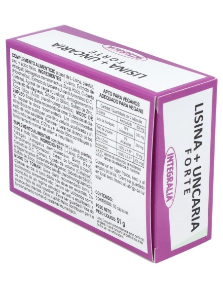 Integralia Lisina + Uncaria Forte 60Caps