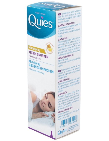 Quies Spray Bucal Antirronquidos Miel Y Limón 70Ml