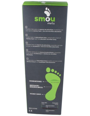 Smou Meta Metatarsalgia Amortiguación Y Confort Talla 43-44 1 Par