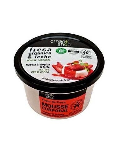 Organic Shop Mousse Corporal Yogur De Fresa 250Ml