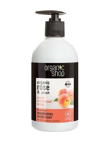 Organic Shop Jabón De Manos Nutritivo Rosa Melocotón 500Ml