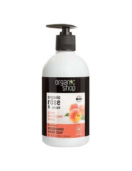 Organic Shop Jabón De Manos Nutritivo Rosa Melocotón 500Ml