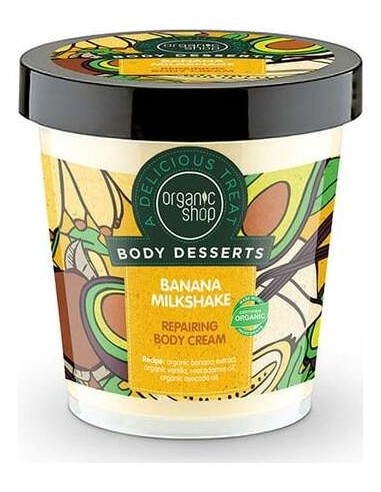 Organic Shop Crema Corporal Reparadora Batido De Plátano 450Ml