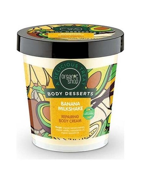 Organic Shop Crema Corporal Reparadora Batido De Plátano 450Ml