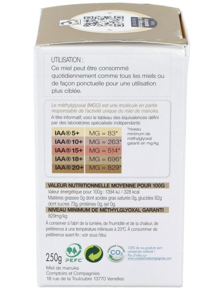 Comptoirs Et Compagnies Miel Manuka Iaa20+ 250G