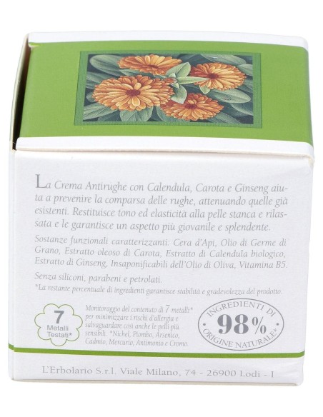 Crema Facial Antiarrugas Calendula Zanahoria 30M