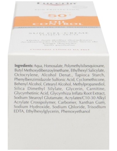 Eucerin Sun Gel Creme Oil Control Dry Touch Spf50+ 50Ml