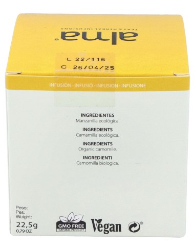 Manzanilla Infusion 15Piramides. Eco Vegan