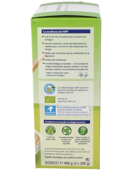 Papilla Multicereales 400Gr. Bio S/A