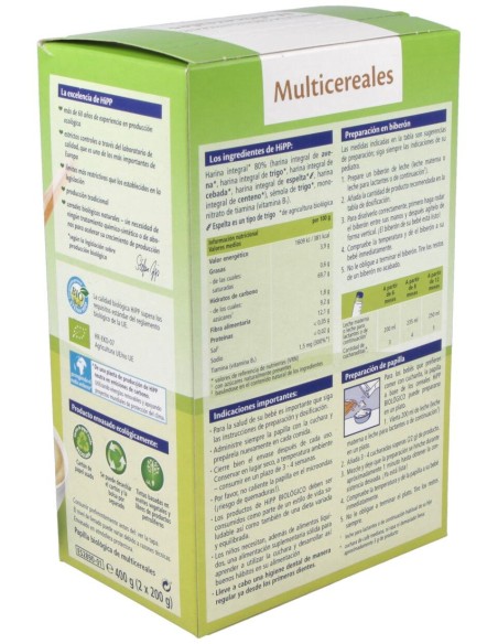 Papilla Multicereales 400Gr. Bio S/A