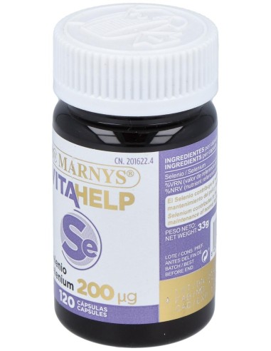 Marnys Selenio 200Mg Línea Vitahelp 120Caps