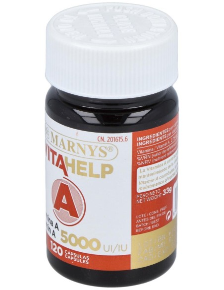 Marnys Vitamina A 5000Ui Línea Vitahelp 120Caps