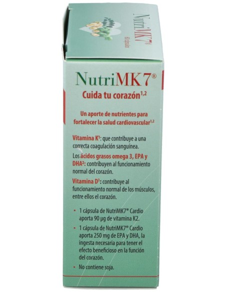 100% Natural Nutrimk7 Cardio Caja Con 60 Cápsulas Vegetales