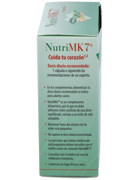 100% Natural Nutrimk7 Cardio Caja Con 60 Cápsulas Vegetales