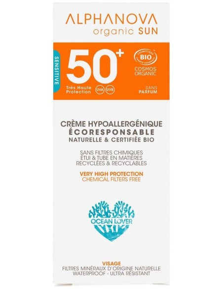 Alphanova Organic Sun Sensitive Crema Hipoalergénico Spf50+ 50G