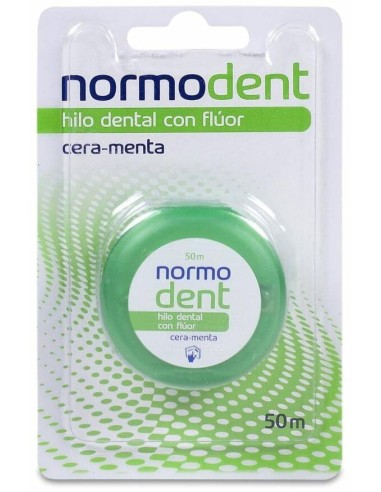 Normodent Hilo Dental Con Flúor Sabor Menta 50 M, 1 Ud
