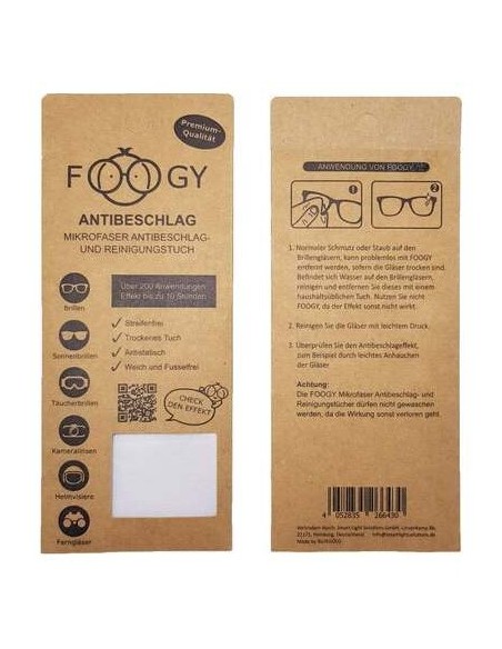 Foogy Microfibra Antivaho Para Gafas 1Ud