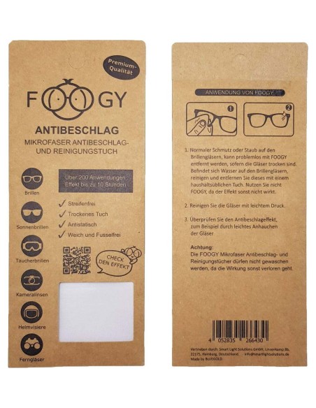 Foogy Microfibra Antivaho Para Gafas 1Ud