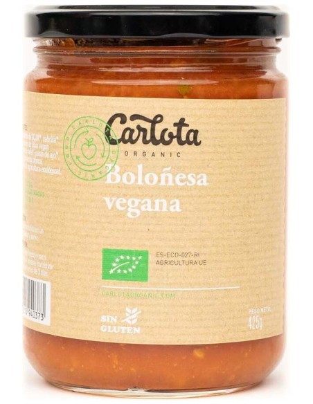 Carlota Organic Boloñesa Vegana 425G