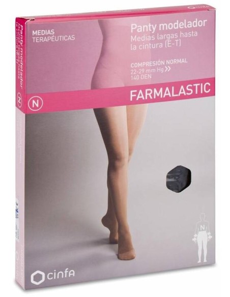 Farmalastic Panty Modelador Negro Compresión Normal Talla Grande, 1 Ud