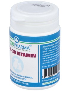 Zoo-30 Vitamins Perros Y Gatos 30Comp 2