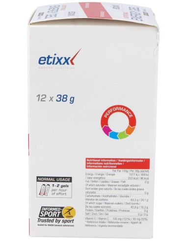 Etixx Nutritional Energy Gel Cola 12Uds