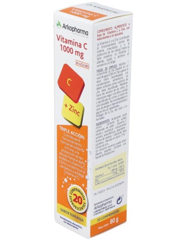 Arkovital Vitamina C 1000Mg 20Comp Efervescentes.