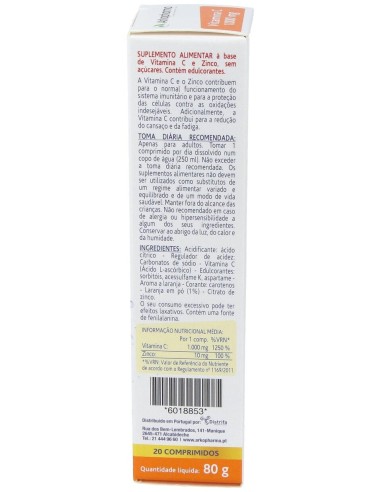 Arkovital Vitamina C 1000Mg 20Comp Efervescentes.