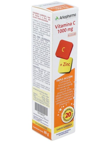 Arkovital Vitamina C 1000Mg 20Comp Efervescentes.