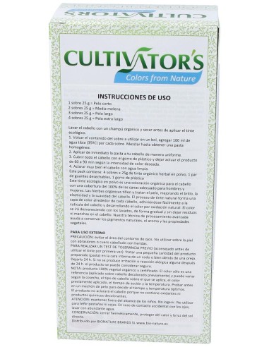Cultivator'S Rubio Dorado Tinte Orgánico 100G