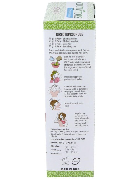 Castaño Dorado Tinte Organico 100Gr. Ecocert