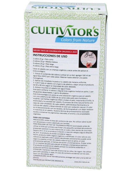 Castaño Dorado Tinte Organico 100Gr. Ecocert