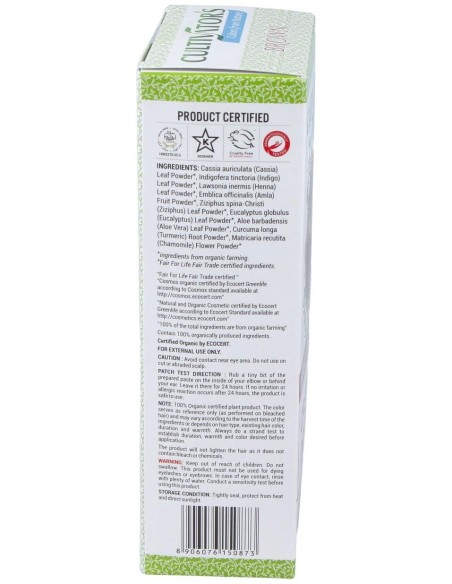 Castaño Dorado Tinte Organico 100Gr. Ecocert