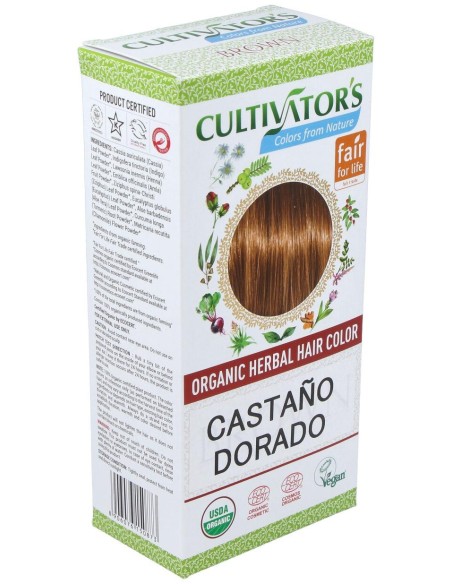 Castaño Dorado Tinte Organico 100Gr. Ecocert