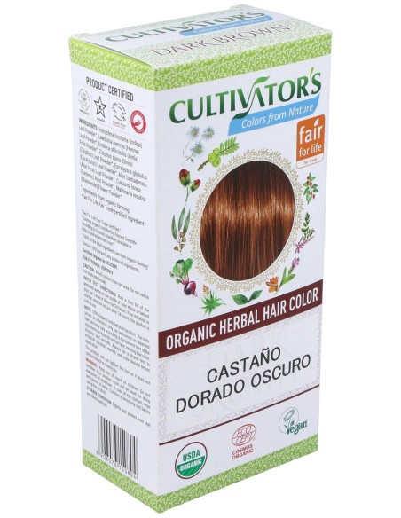 Castaño Dorado Oscuro Tinte Organico 100Gr Ecocert