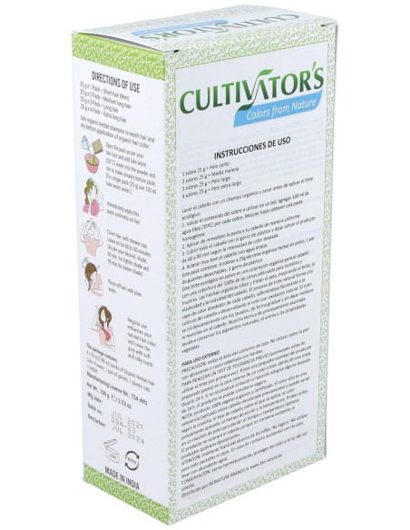 Castaño Dorado Claro Tinte Organico 100Gr. Ecocert