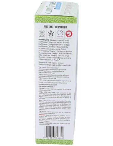 Castaño Dorado Claro Tinte Organico 100Gr. Ecocert