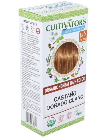 Castaño Dorado Claro Tinte Organico 100Gr. Ecocert