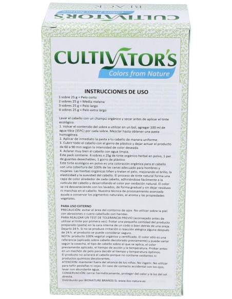 Cultivator'S Negro Tinte Orgánico 100G