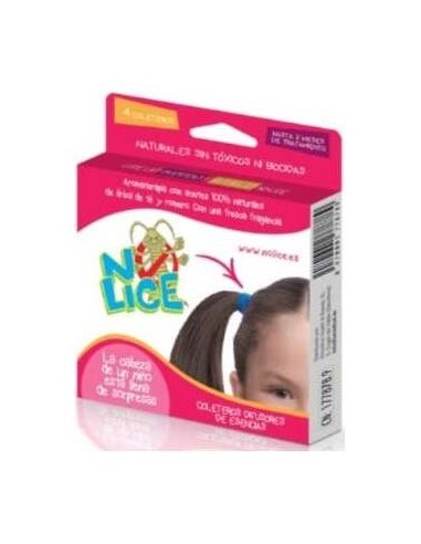 No Lice Coletero Anti-Piojos Negro/Marron 4Ud.