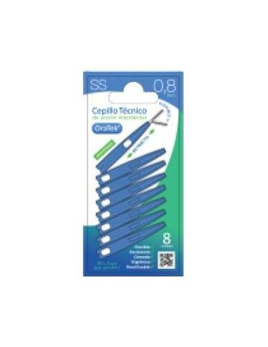Oratek Cepillo Interdental Retractil 0_8 Mm Blister 8 Unidades