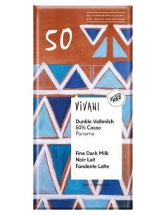 Vivani Chocolate Negro 50% Con Leche Y Azucar De Coco Bio 80G