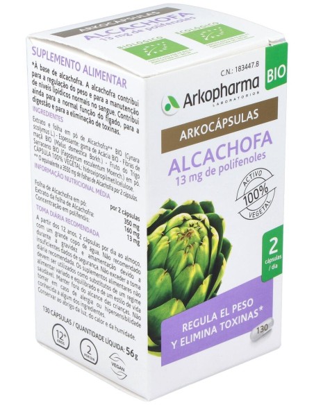 Arkopharma Arkocápsulas Alcachofa Bio 130Caps